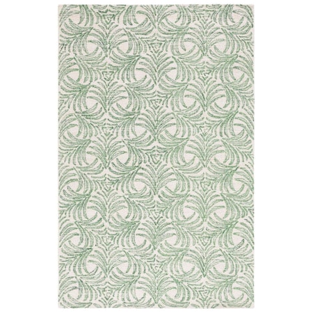 Safavieh 4 x 6 ft. Martha Stewart 300 Ivory & Green Rectangle Area Rug MSR3528Y-4